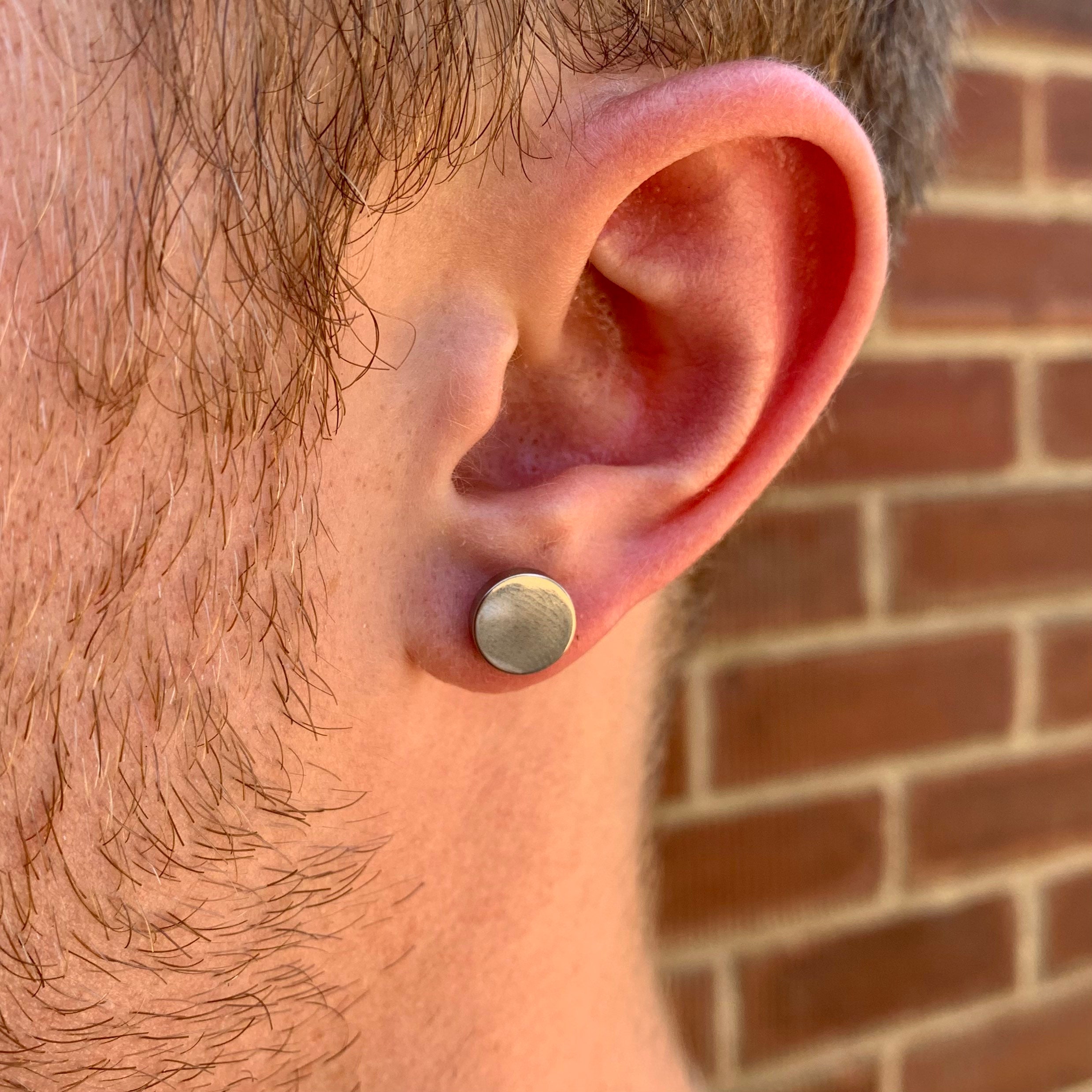 mens earrings silver studs