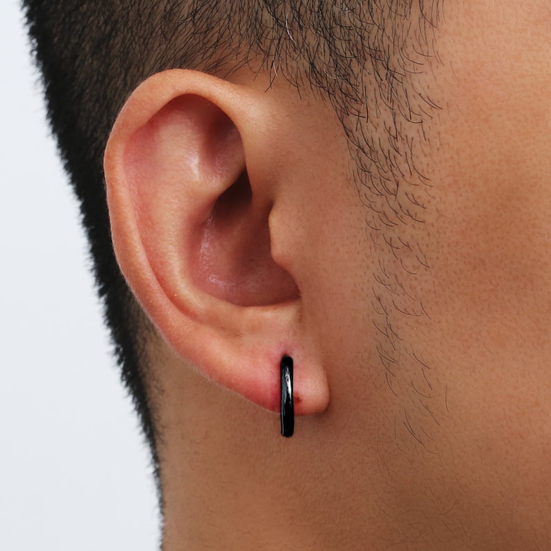 Take A Look About Mens Black Hoop Earrings
