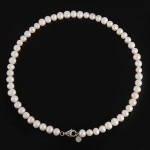 Mens Freshwater Pearl Necklace Chain 8MM, Mens Necklace Chain, Mens ...