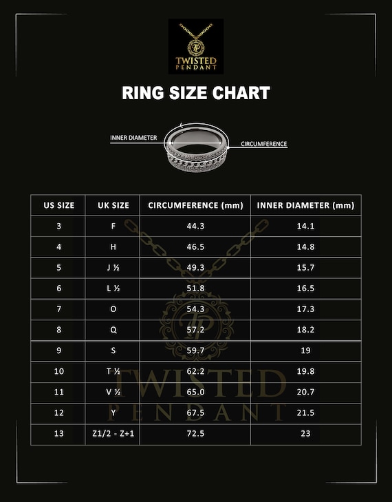 Mens to deals womens ring size