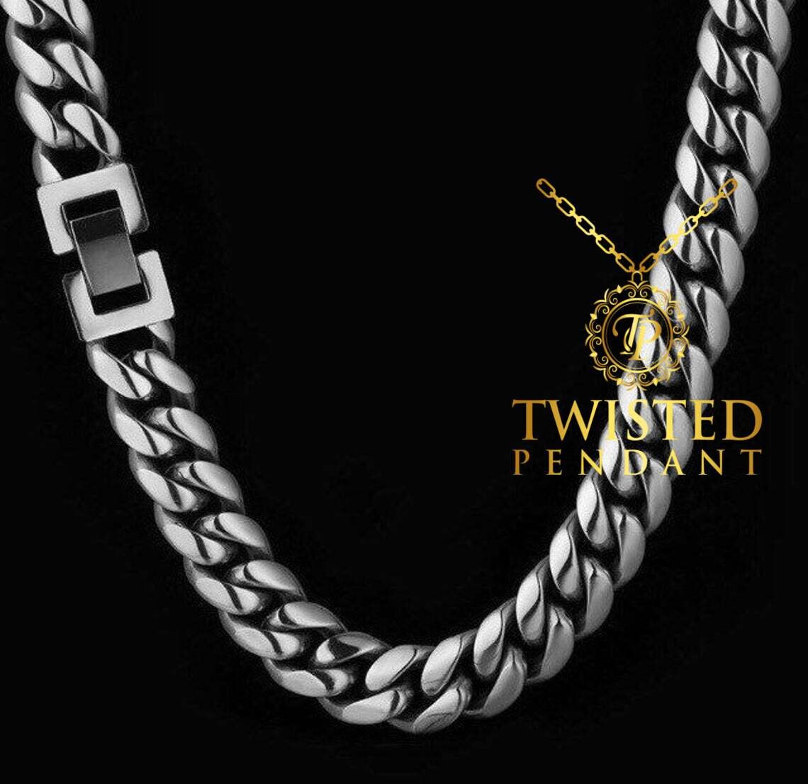 Thick Silver Cuban Link Chain 12mm 