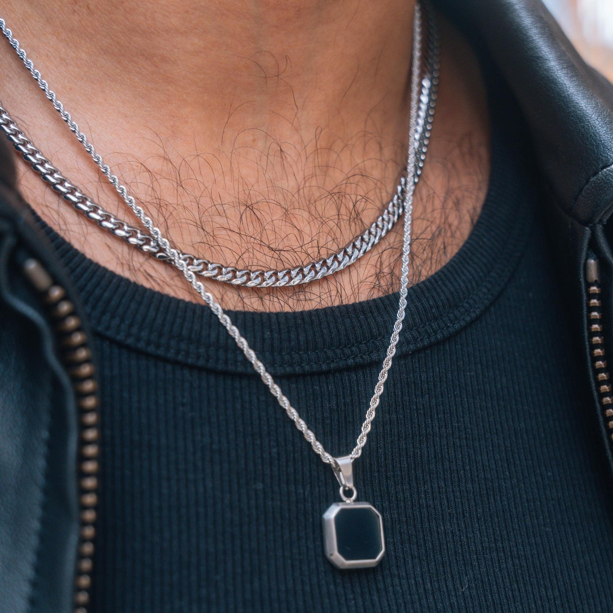 Silver 5mm Chain - Silver Stainless Steel Chain Necklace for Men
