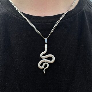 Collana Con Ciondolo Serpente In Argento Retrò, Catena Regolabile, Gioiello Per Donna E Ragazza