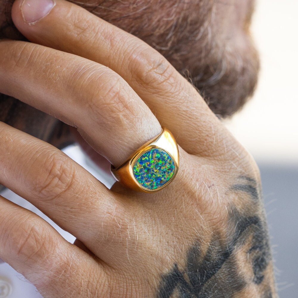 Mens stone hotsell gold ring design