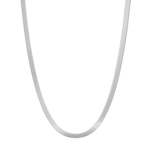 18K Gold Snake Chain Necklace, 5mm Flat Snake Layer Necklace Gold Chain, Gold Choker Necklace, Gold Herringbone Chain, 18K Gold Jewelry image 8