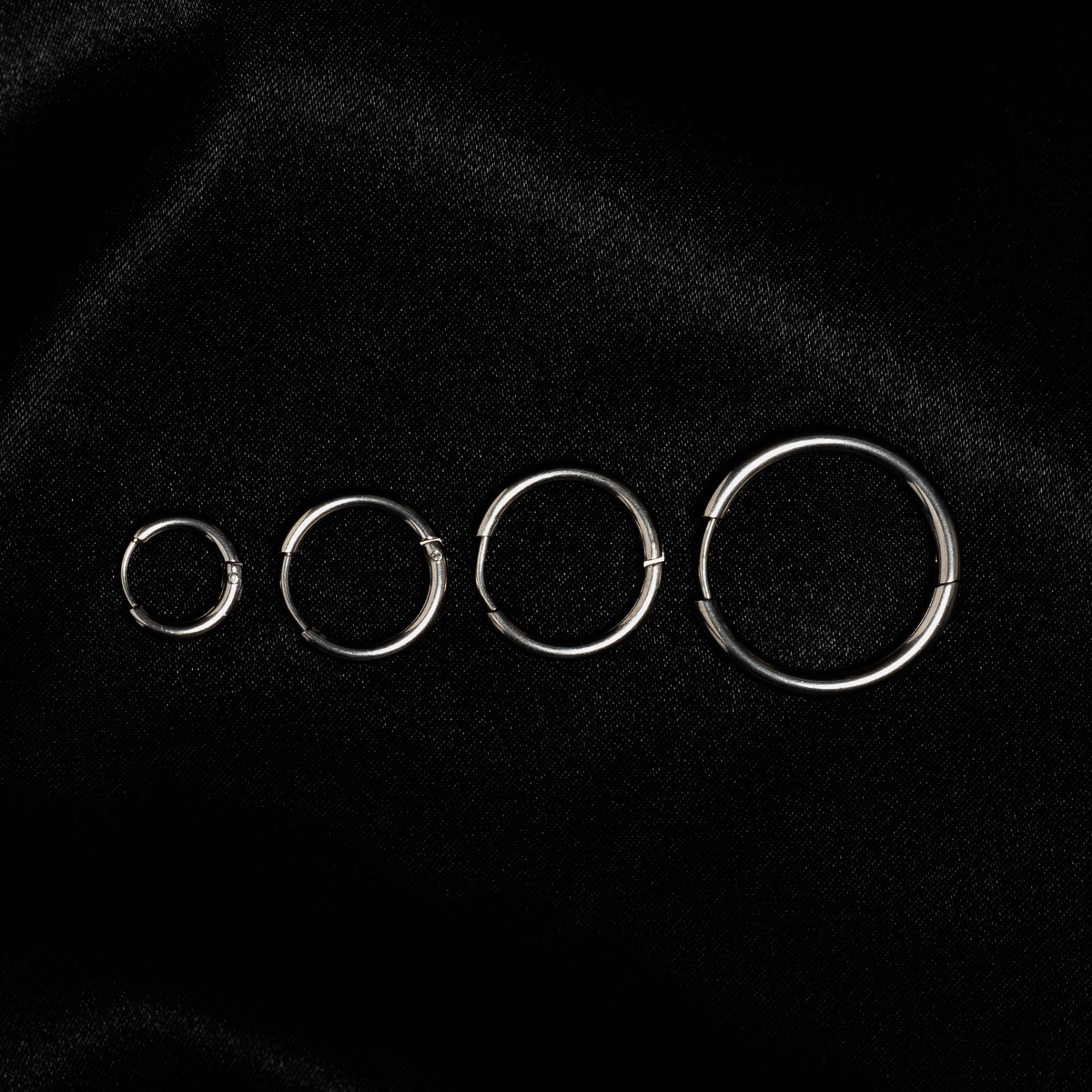 2 Créoles Huggies En Acier Inoxydable - Boucles D'oreilles Unisexe - Neuf Sans Emballage