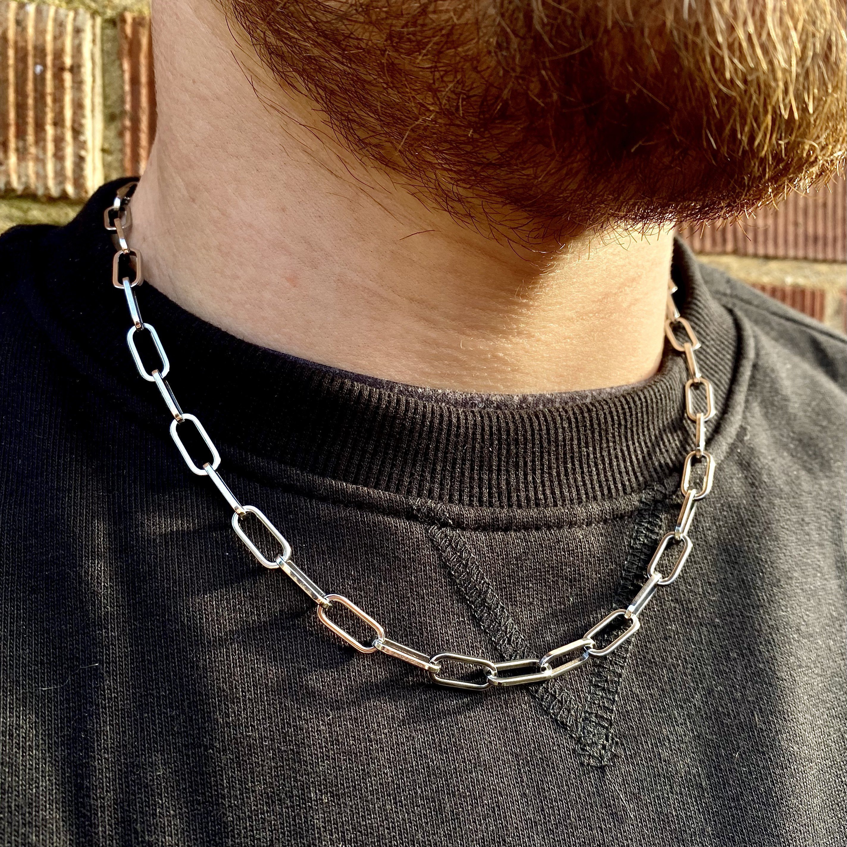 Chain necklace 2024 mens silver