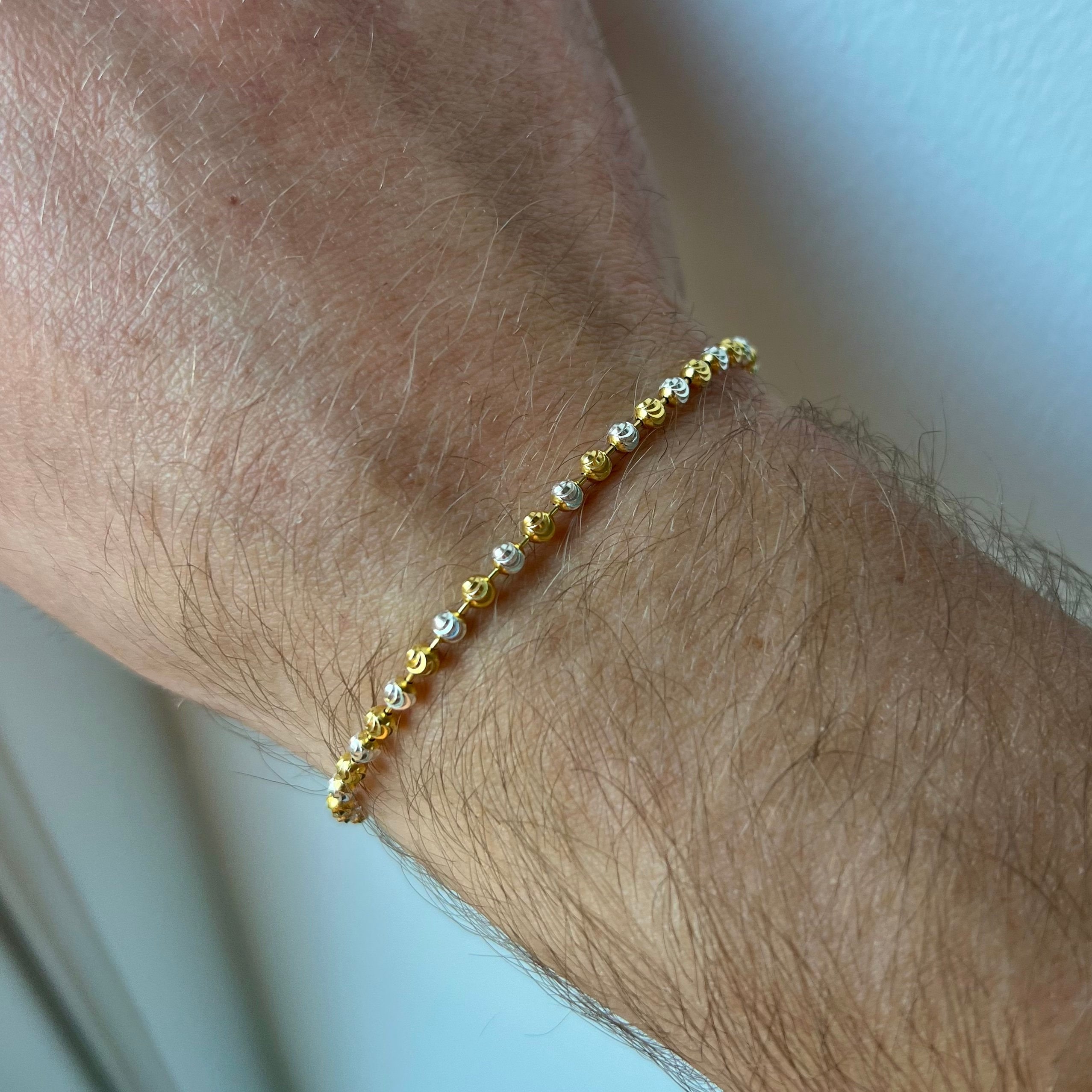 Magnetics Bracciale Con Perline In Argento E Oro - Gioiello Unisex, Colore 2-White, Taglia Unica - 6