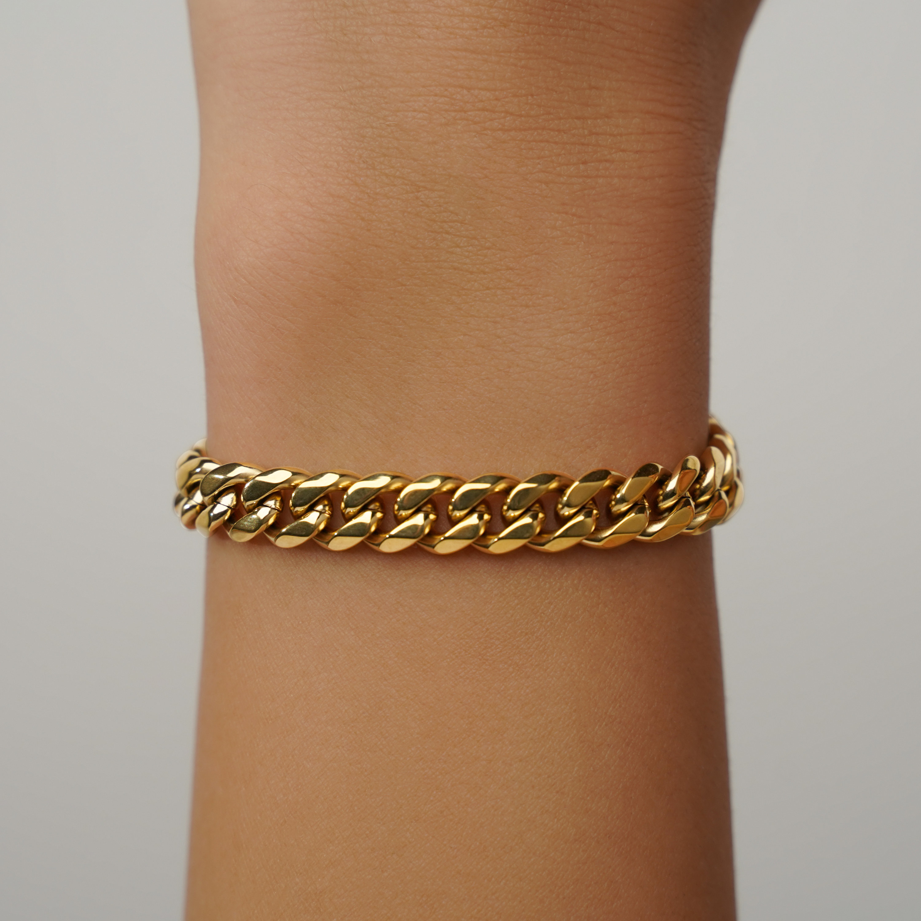 18K Gold Thick Bracelet Chain Chunky Gold Bracelets For Women Women s Bracelet Link Gold Chain Bracelet Women Gold Chain Gift for Her