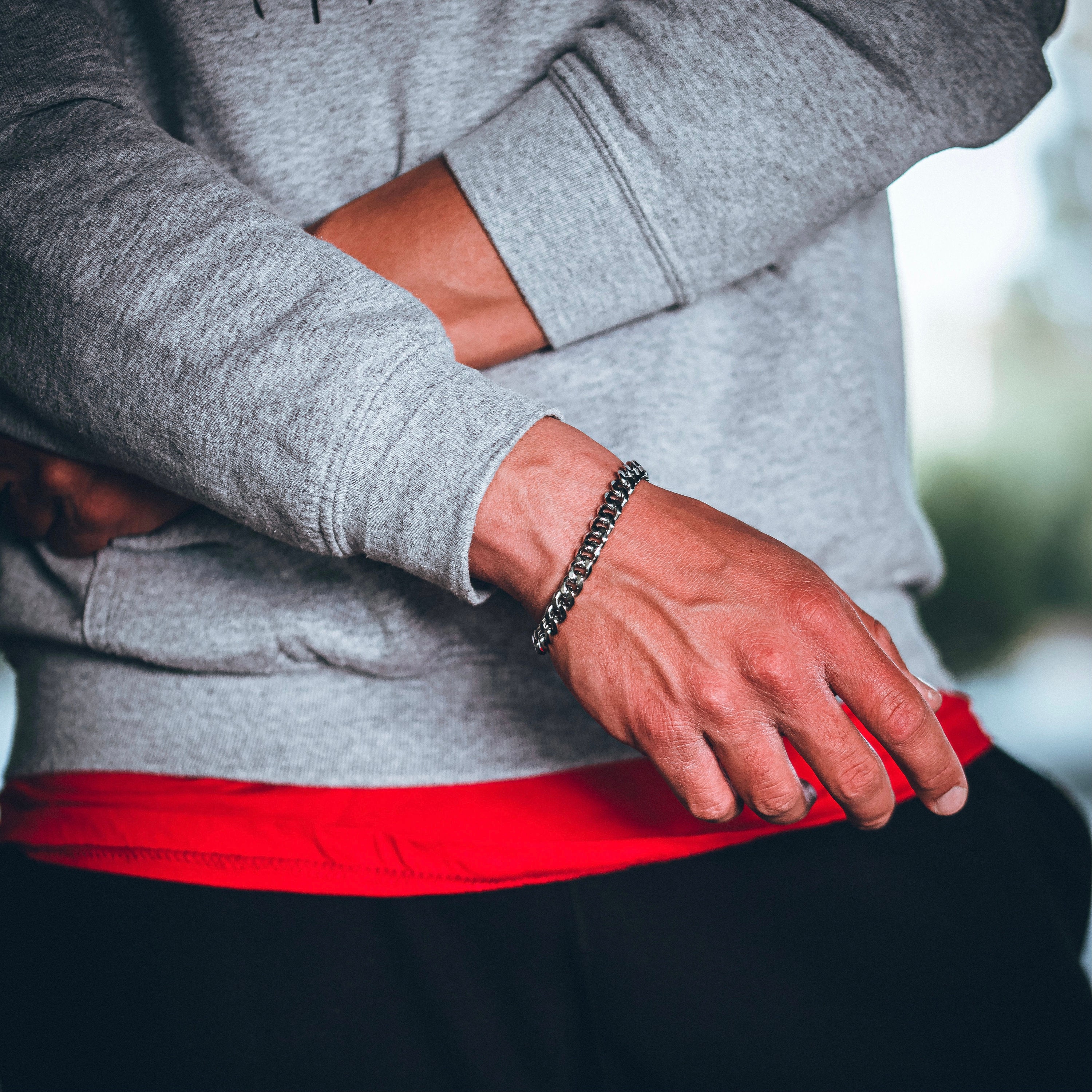 COAI Edelstein Armband Herren - Mit Evil Eye Anhänger Und Tigerauge Perlen