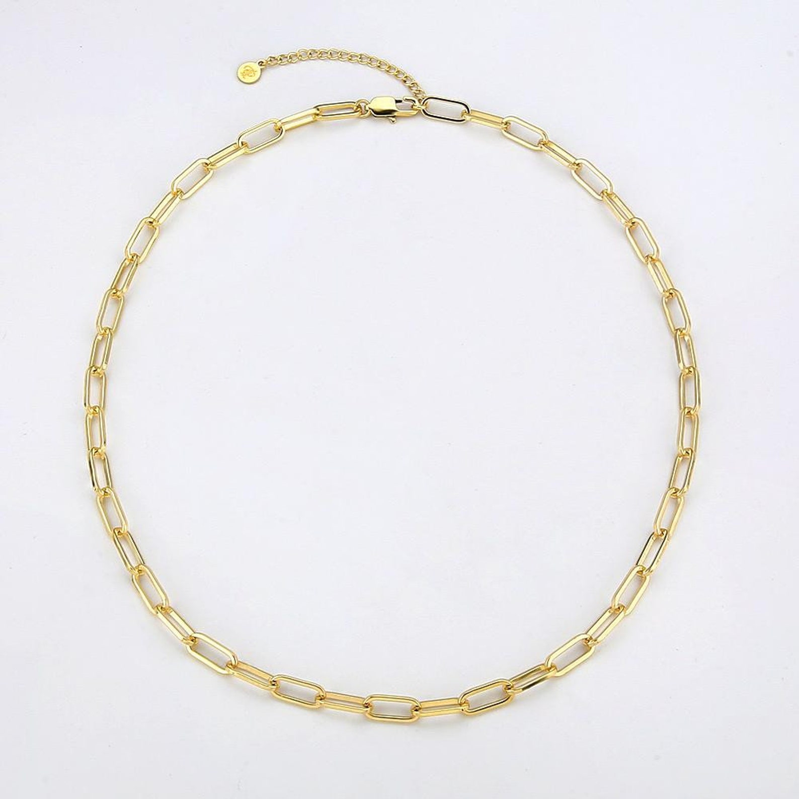 Silver Chain Necklace Mens Chain 6mm Stainless Steel Paperclip Etsy