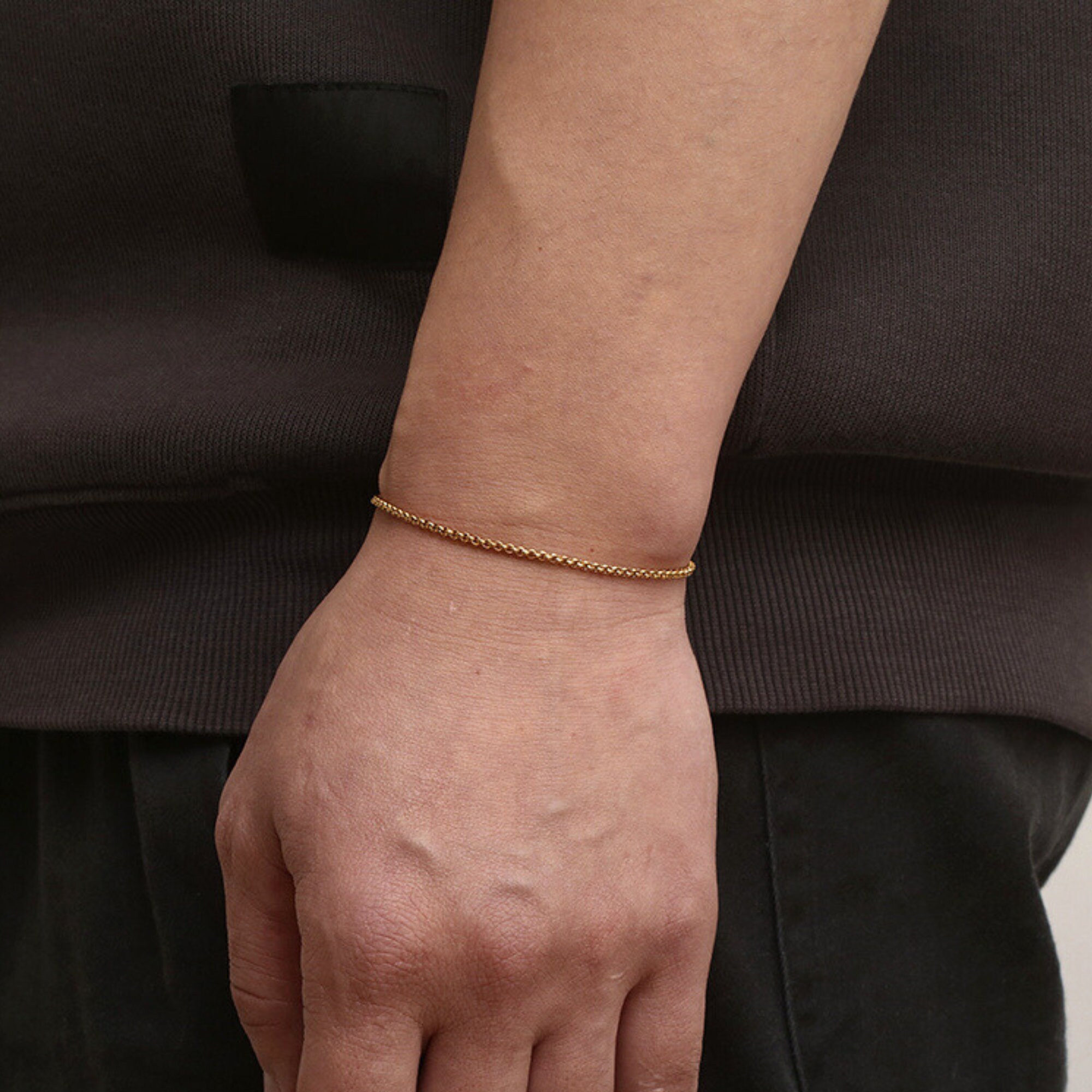 Bracelet Homme Argent 925 à Engrener - Chaîne Fumé - Technique Argent Sterling - Marque Gioielli Aurum