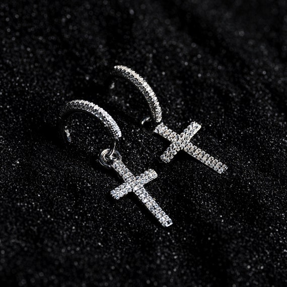 Black Cross Earrings 2 Styles Men & Women Earrings