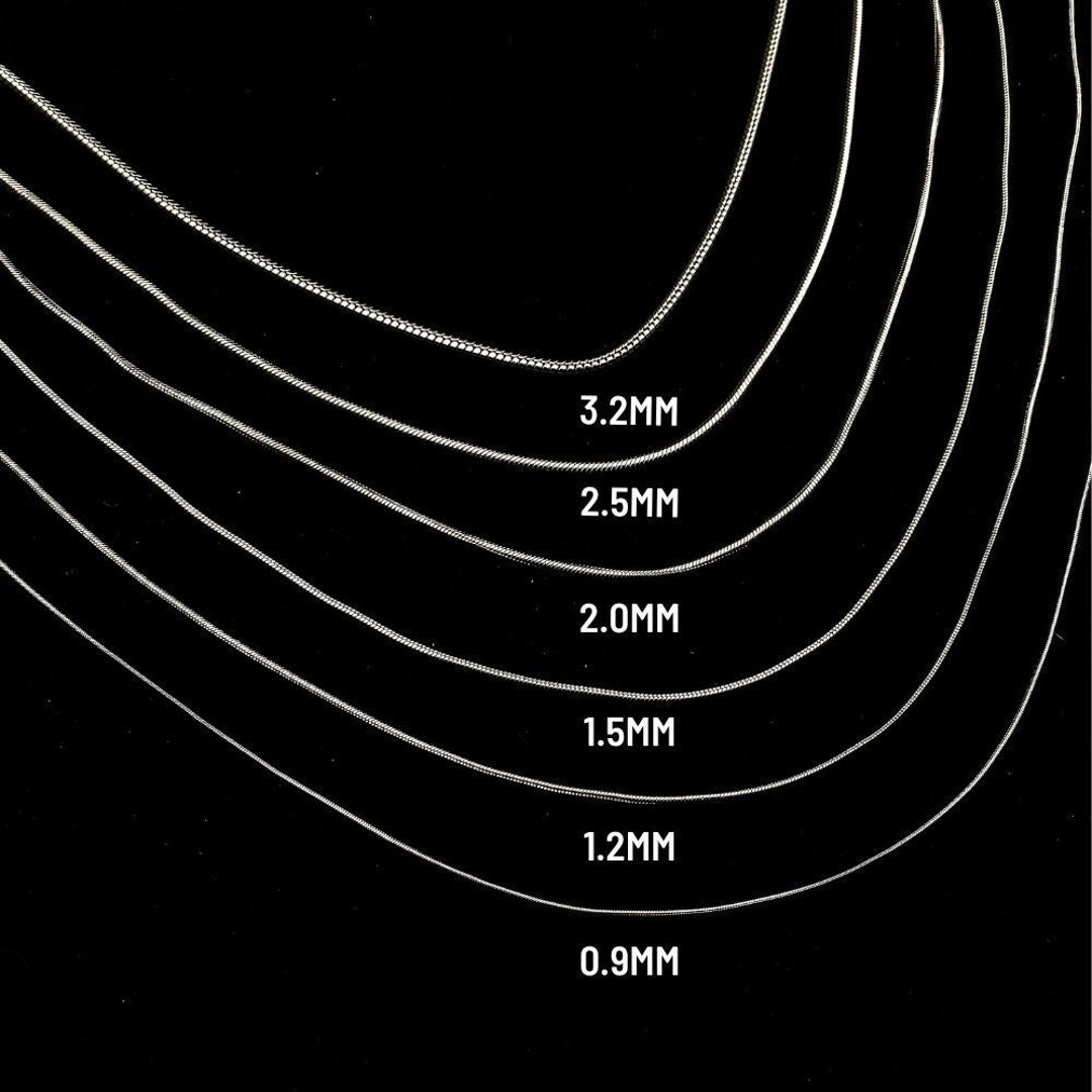 Mens Necklace, Silver Snake Chain Men, Minimalist Silver Necklace Men ...