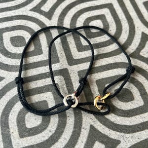 Mens Bracelet - Minimalist Gold Nylon Rope Bracelet For Men
