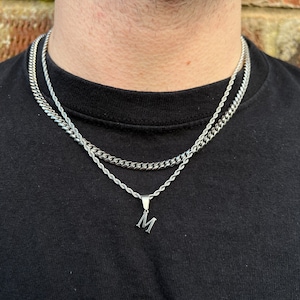 Initial charm for mens chain Outlet