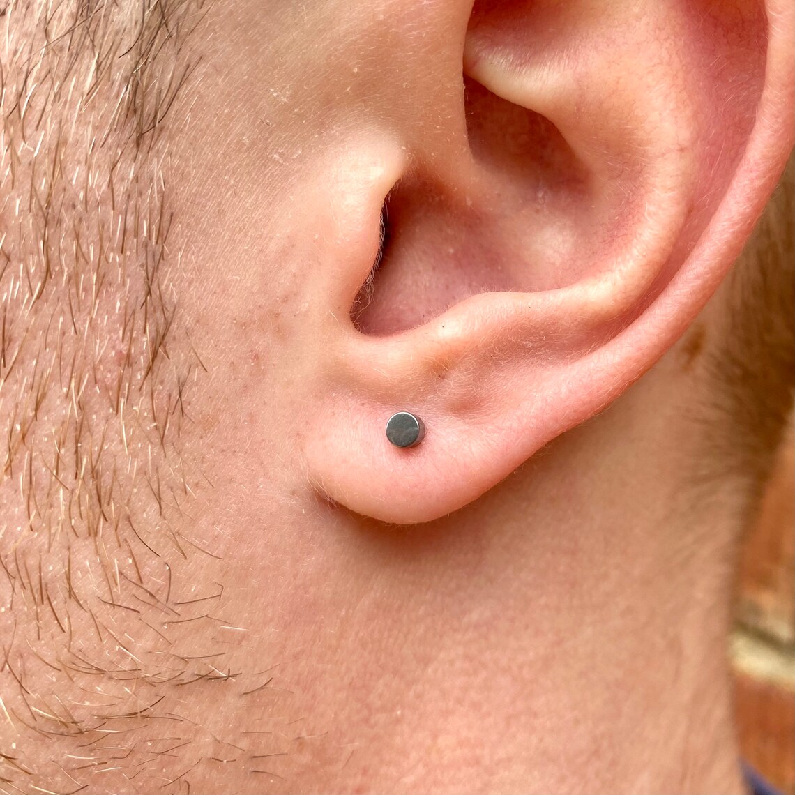 Mens Silver Earrings Stainless Steel Silver 3mm Mens Stud Etsy