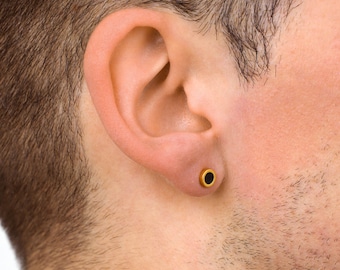 4mm Ball Stud Earrings Ball In Earlobe Piercing Mens Earrings