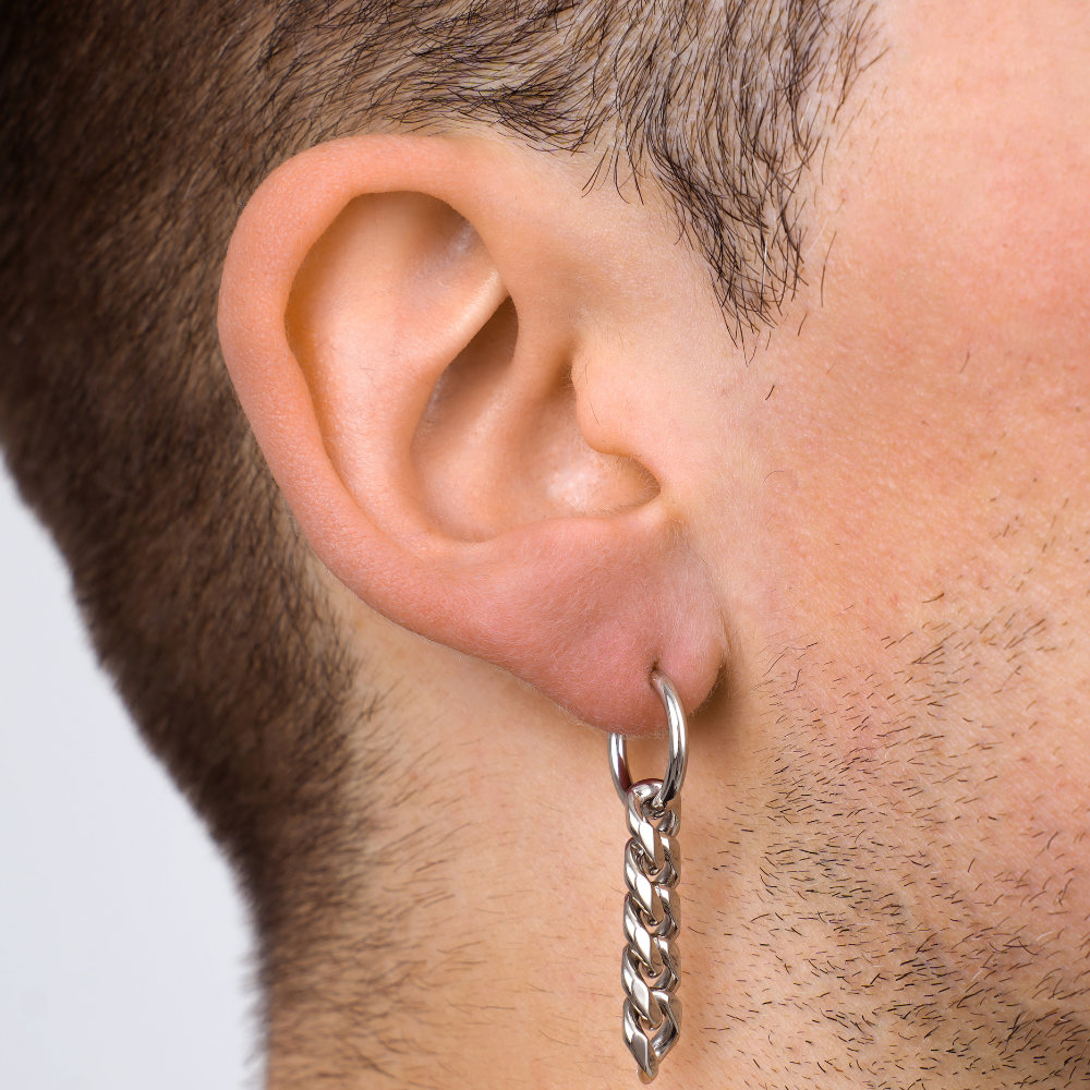 Collana Da Uomo A Maglia Cubana Spessa 13mm Con Catena Con Logo Nero Opaco Corss Bracciale Con Collana In Acciaio Inossidabile Hip Hop Per Uomo - Foto 7