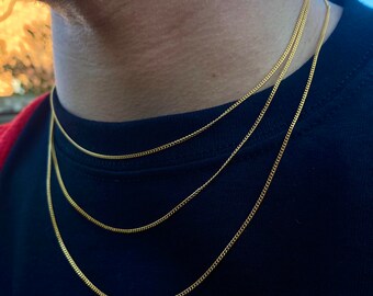ROWIN&CO Collana Uomo A Catena Cubana Oro 18K, Gioielli Hip Hop Per Ragazzi, Catena D'Oro Grande, Catena Grossa Acciaio Inossidabile 15mm, Lunghezze - Foto 4