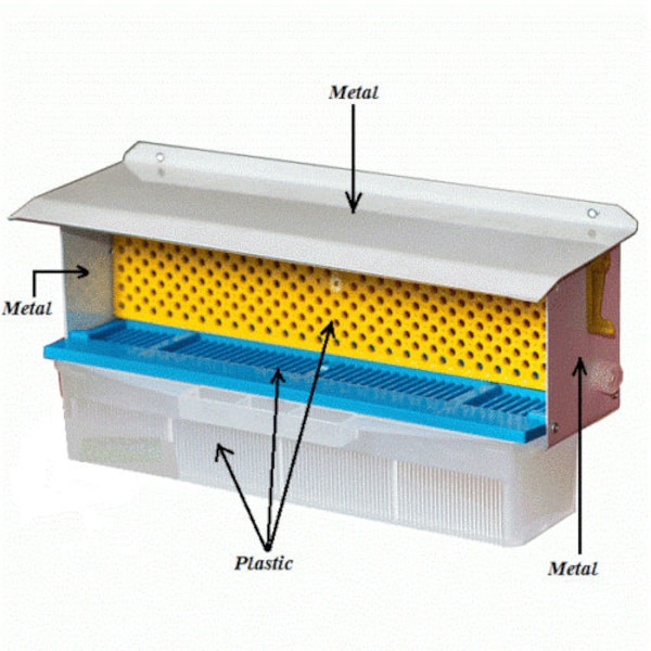 Metall/Kunststoff Bienenstock Pollenfalle mit belüfteter Schublade mit Drohne Fluchtloch