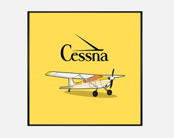 Customizable Cessna Skywagon 180/185 - Digital Print (Square)
