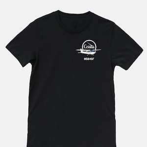 Camiseta Cessna 172 [Vermelho/Azul] - Customizável com N-Número!