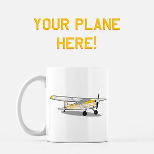Hand Drawn Airplane Mug - Custom artwork of your plane!