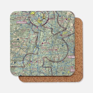 Custom VFR Sectional Coaster Set of 3