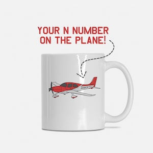 Cirrus SR22 Tasse - Personalisierbar mit N-Nummer!