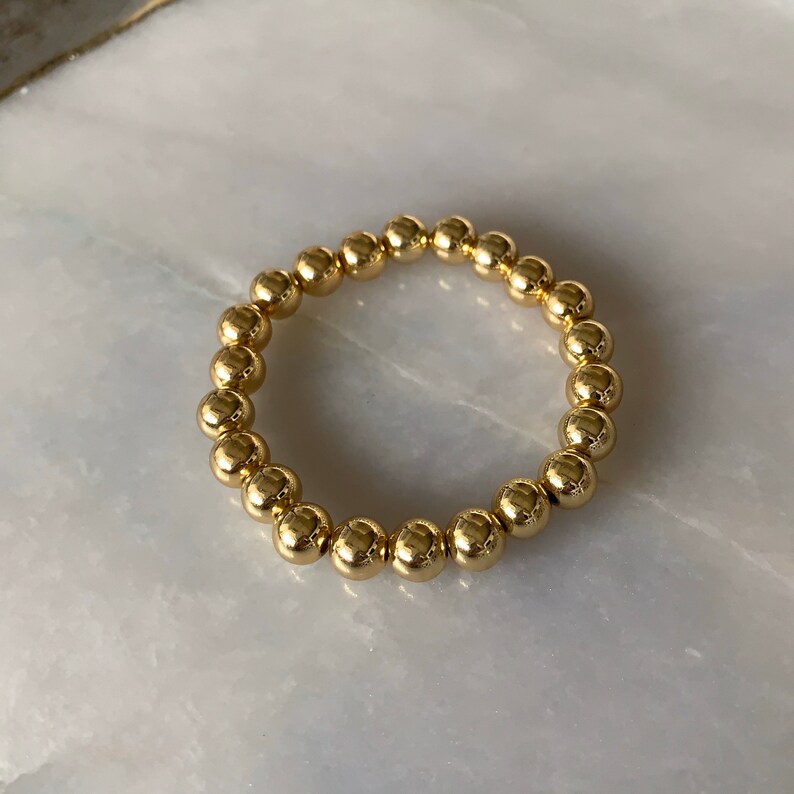 Gold ball bracelet 4mm 5mm 6mm or 8mm 14kt gold plated Etsy