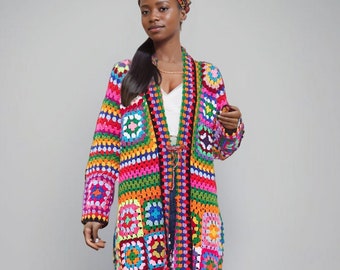 Coat for Women, Women Knit Coat, Handmade Coat