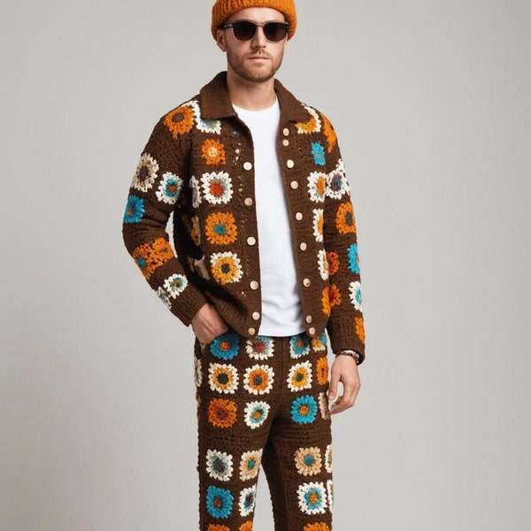 Knitted Sweater Men Etsy