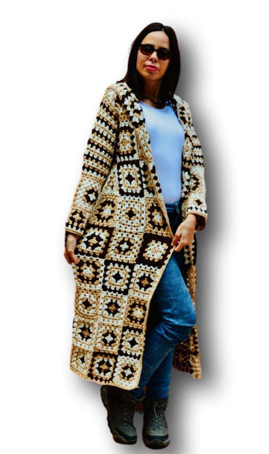 Women Long Cardigan Long Crochet Jacket Long Boho Jacket Etsy