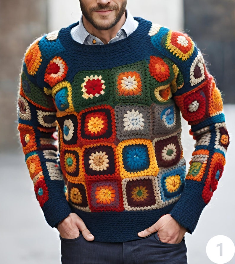 Mens sweater, Men's Jacket, Jacket For Men, Knit Sweater Mens, Colorful Sweater Men image 10