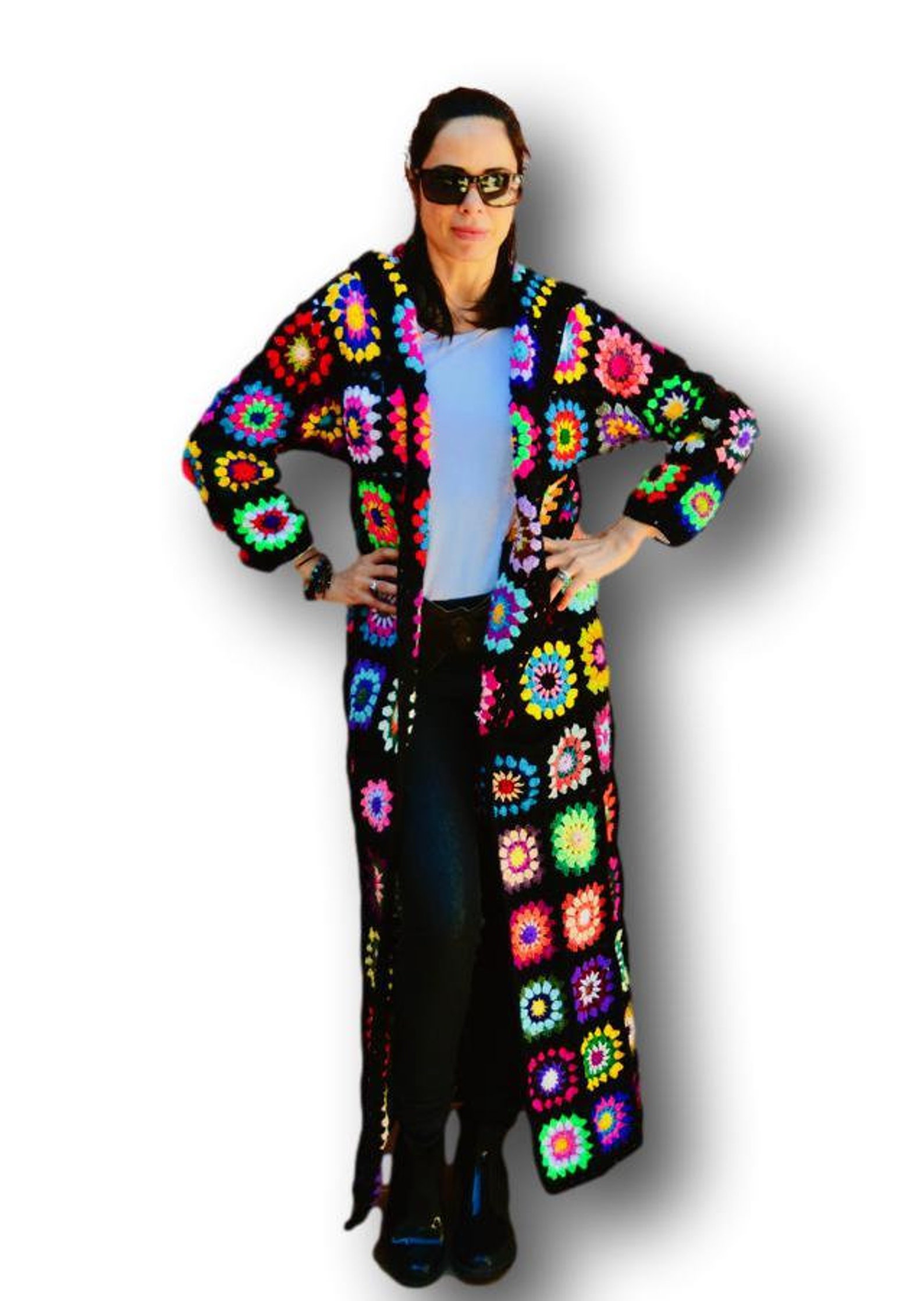 Long Crochet Jacket Long Women Cardigan Long Boho Cardigan Etsy