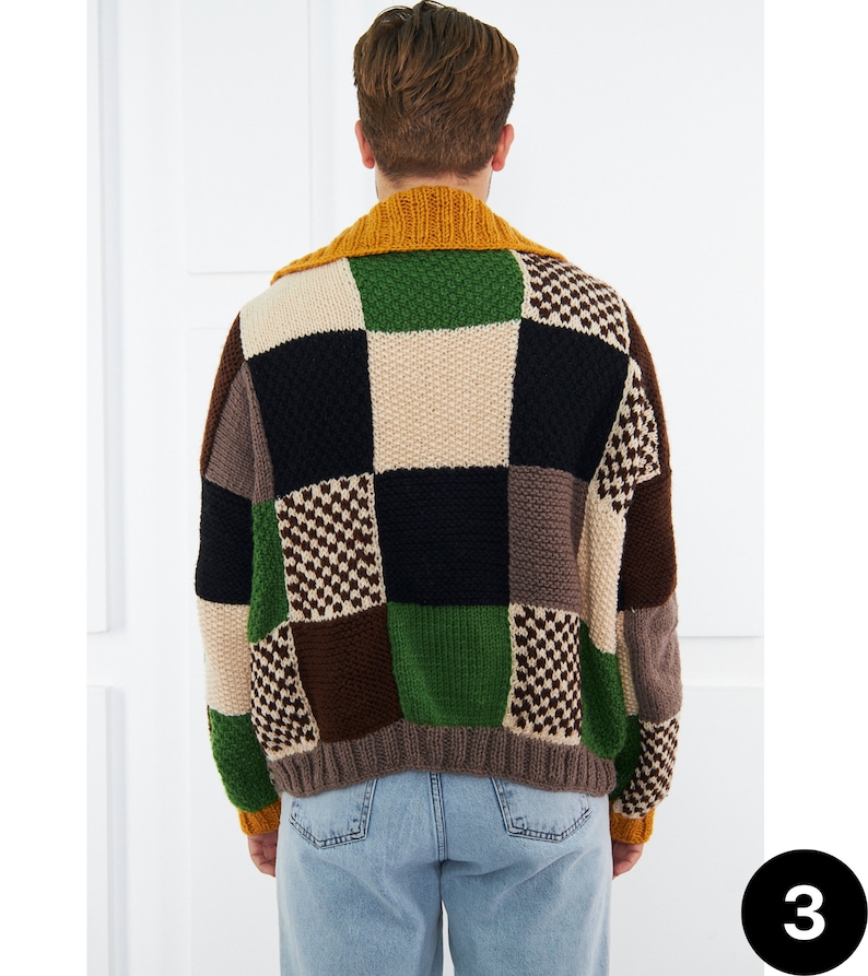 Mens sweater, Men's Jacket, Jacket For Men, Knit Sweater Mens, Colorful Sweater Men image 7