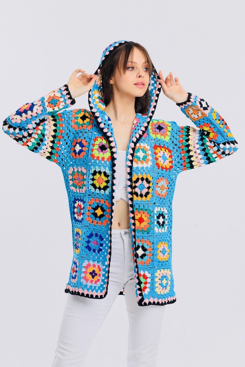 Hippie Boho Clothing, Gypsy Clothing, Cotton Clothing,  Kimono Cardigan, Kimono Jacket, Blue Jacket