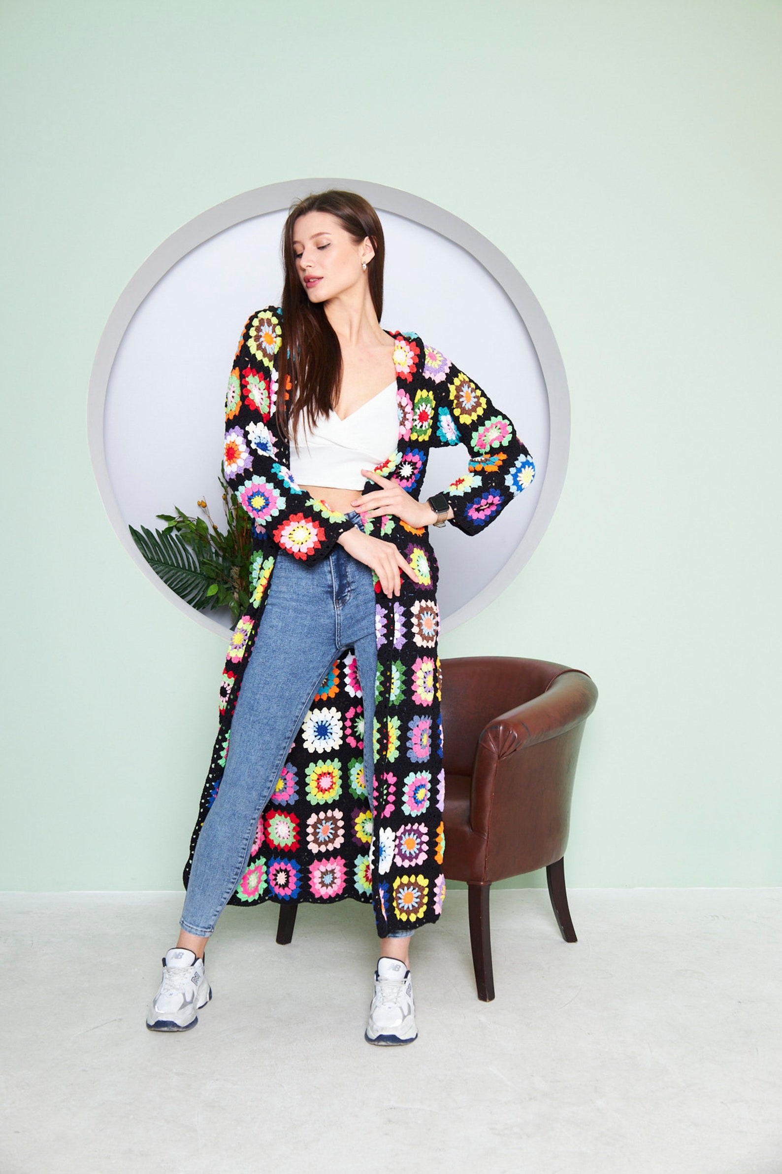 Long Crochet Jacket Long Women Cardigan Long Boho Cardigan Etsy