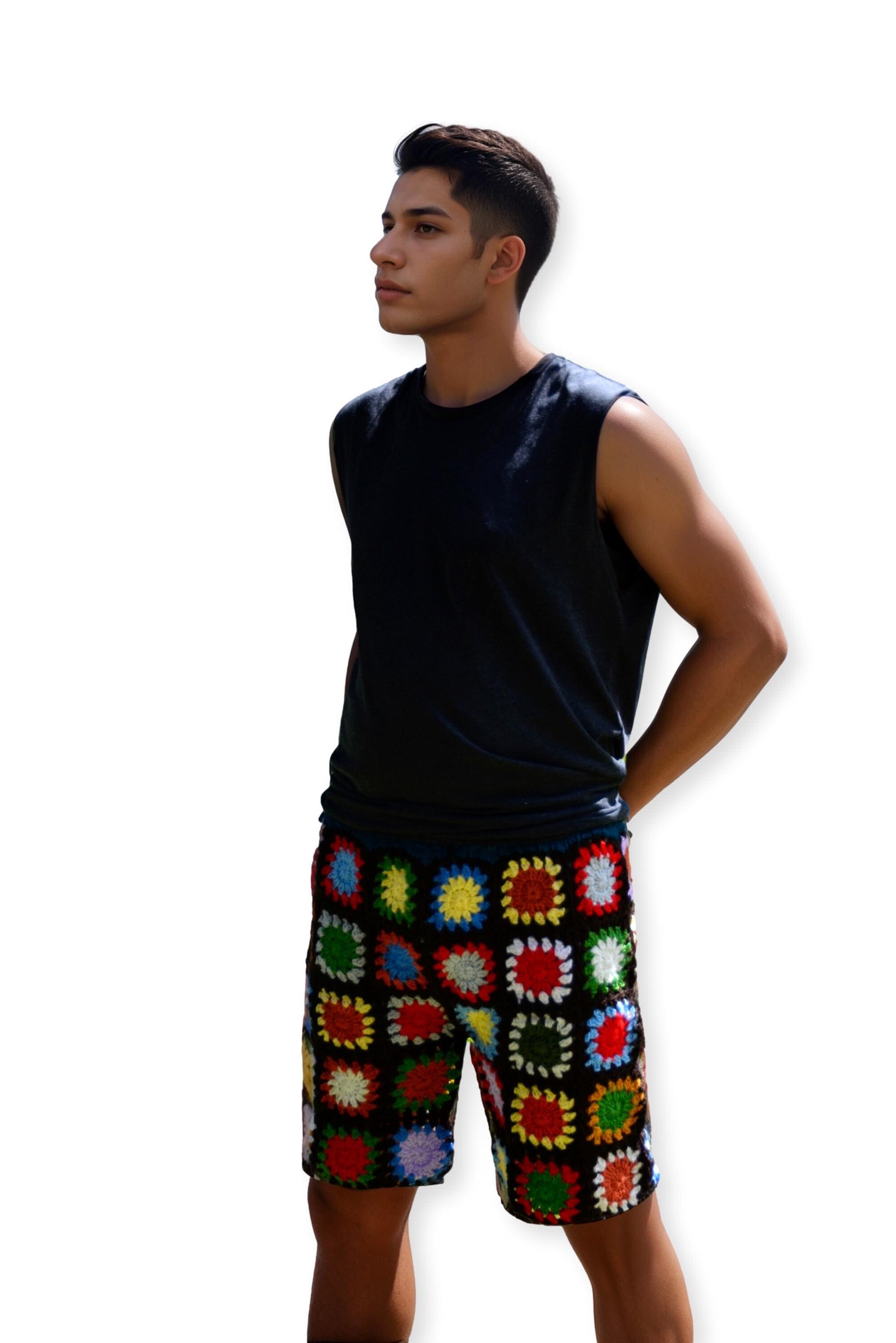 【fa.er.ie】crochet knit color shorts Crochet-knit shorts
