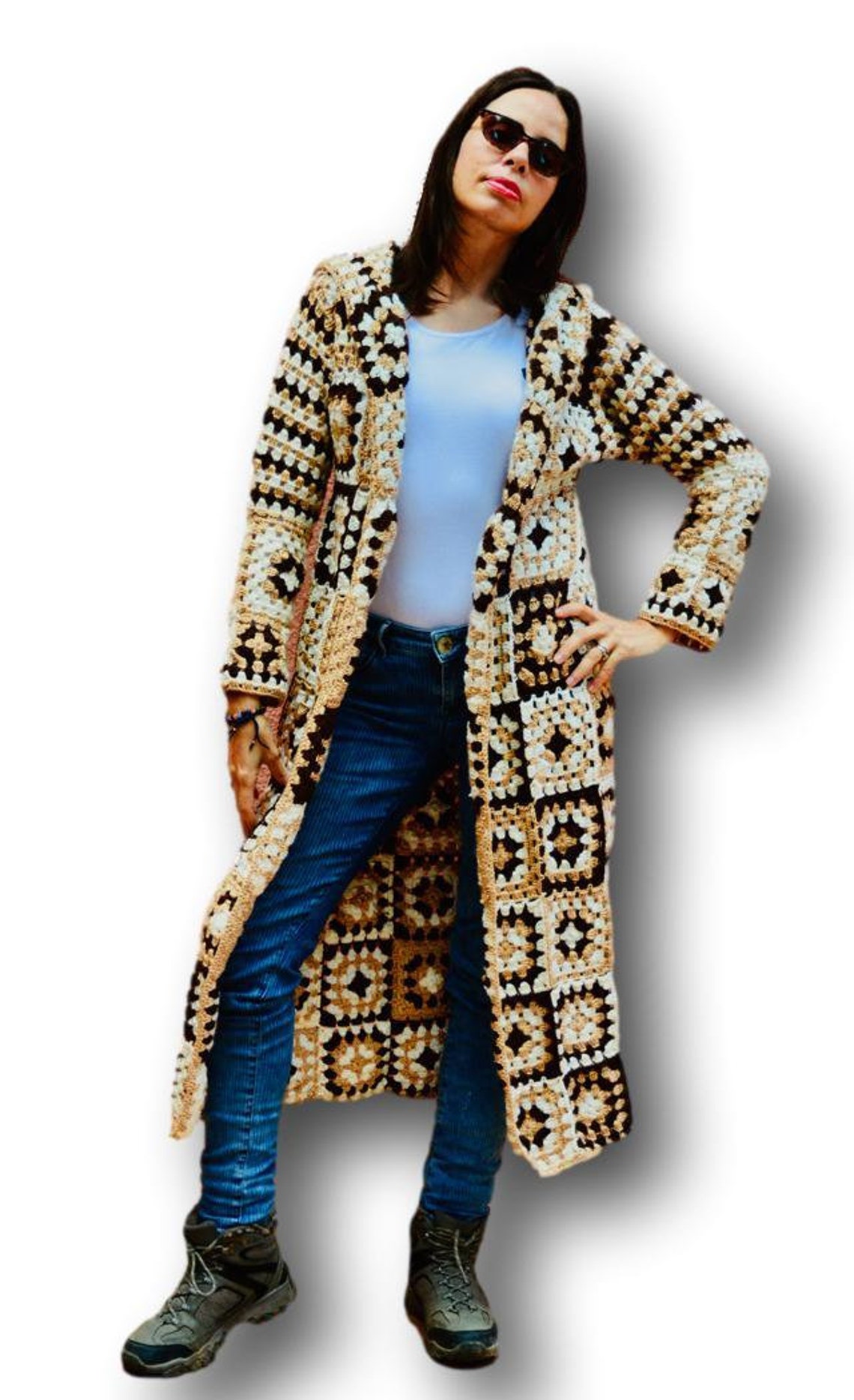 Women Long Cardigan Long Crochet Jacket Long Boho Jacket Etsy