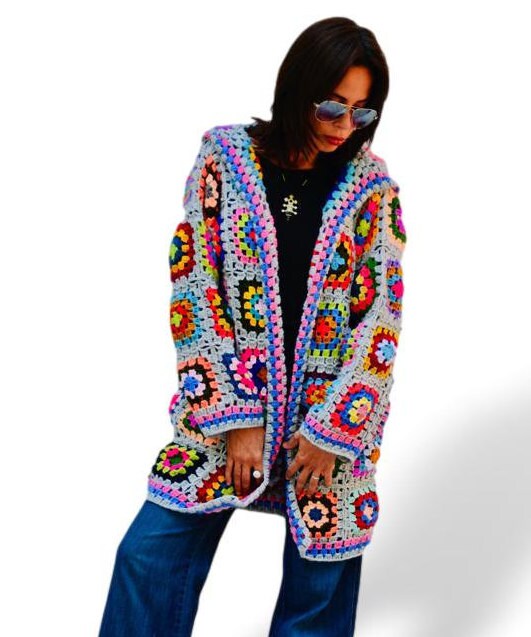Hooded Winter Jacket Sweater for Women Crochet Hooded Jacket | Etsy Canada