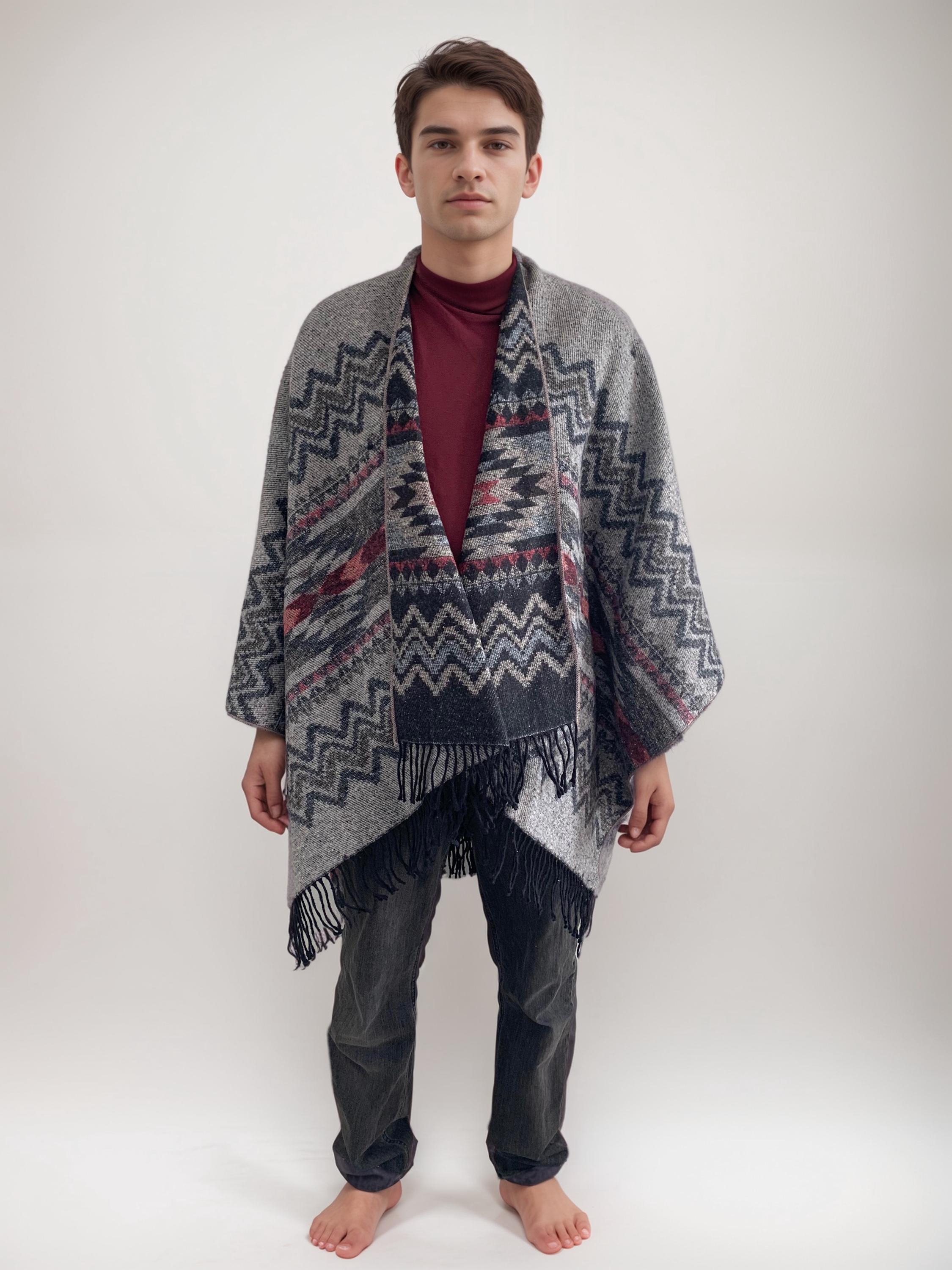 Wool Winter Shawl for Men, Men's Winter Clothing,mens Wool Wool Winter Shawl for Men, Men's Winter Clothing,mens Wool