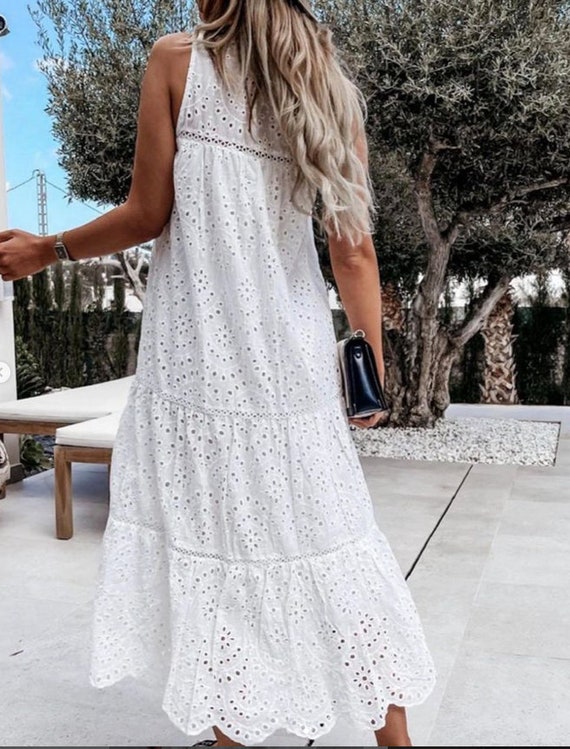 long white maxi dress