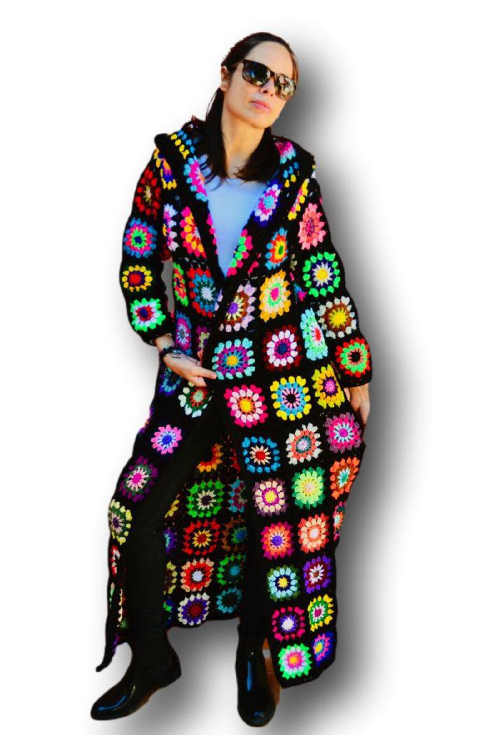 Long Crochet Jacket Long Women Cardigan Long Boho Cardigan Etsy