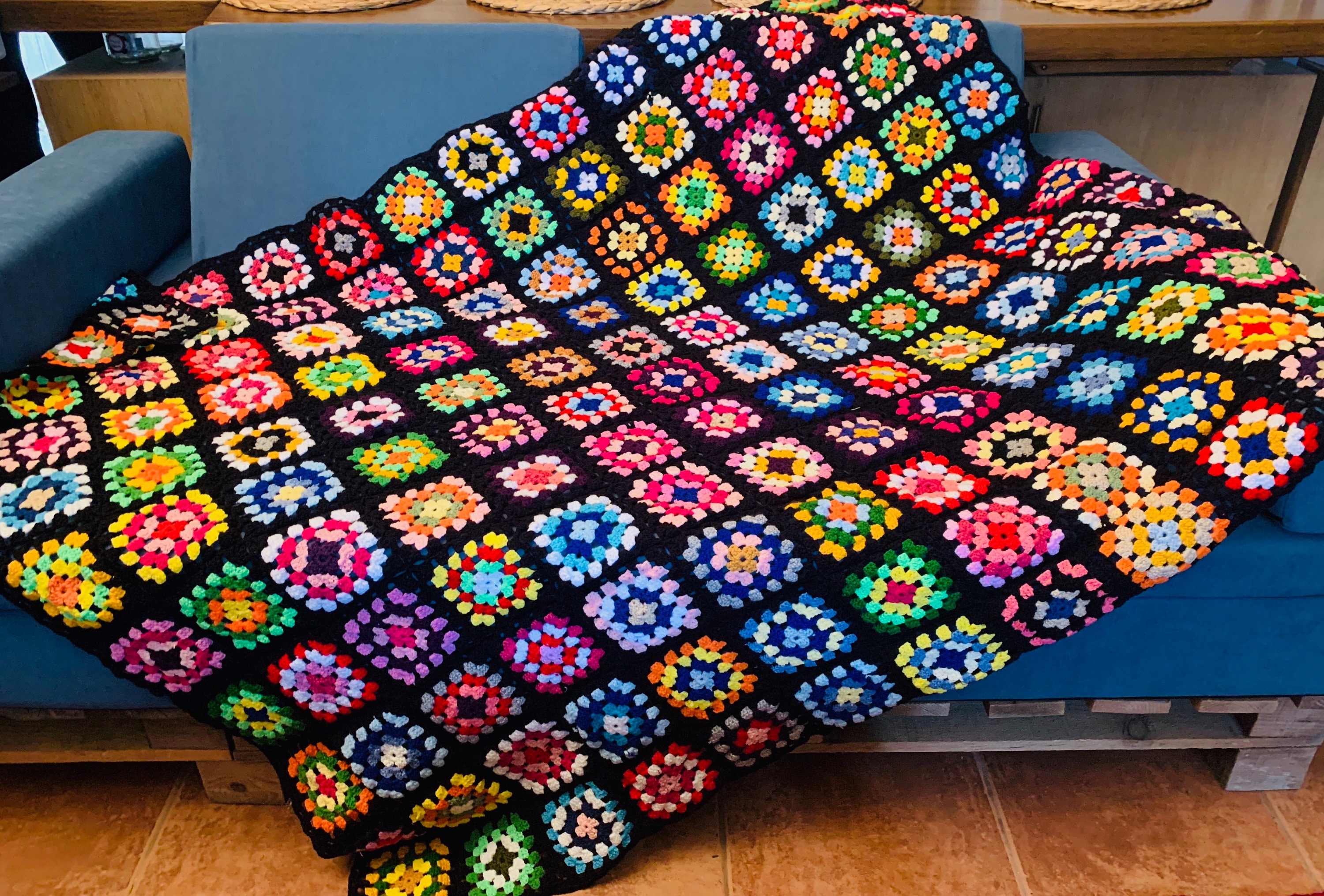 Hand Crochet Blanket Etsy Canada