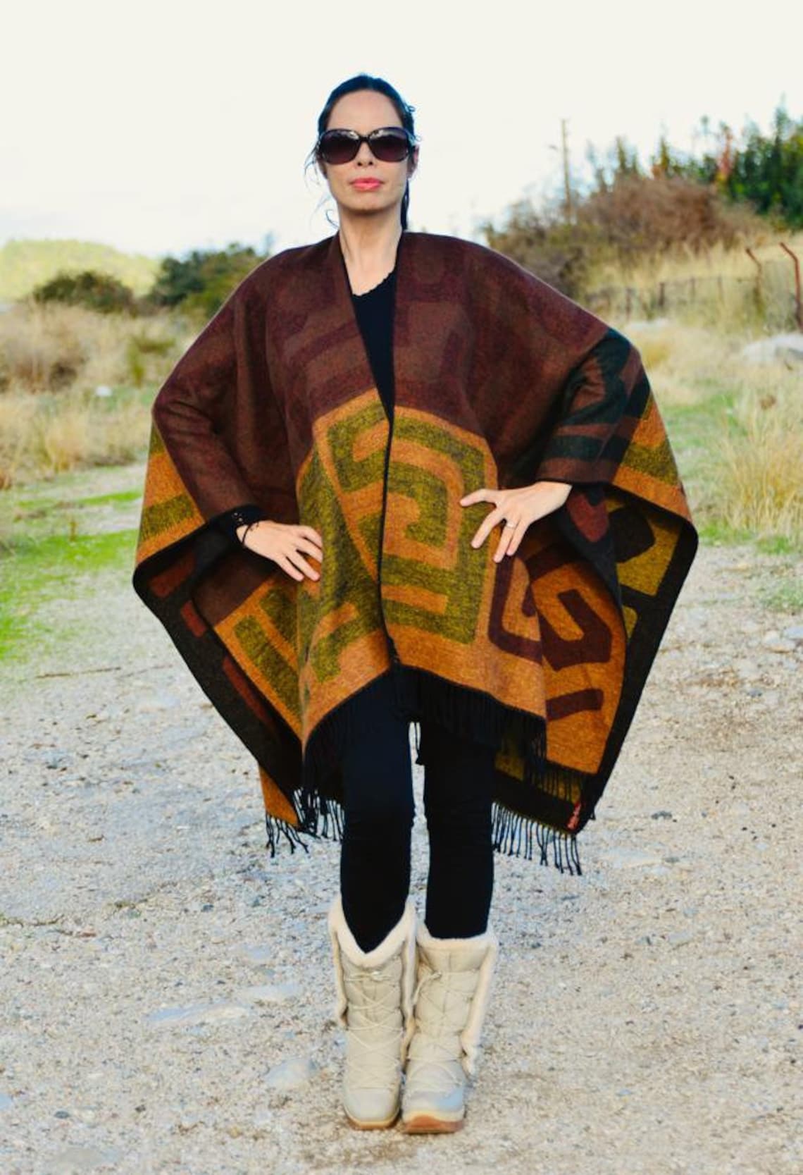 Ethnic Poncho Ethnic Shawl Ethnic Jacket Ethnic Sweater - Etsy