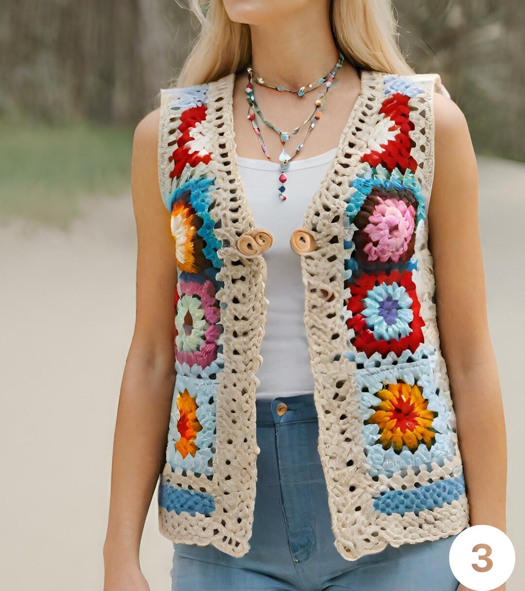 granny-square-boho-top-hippie-knit-vest-fall-festival-outfit-hippie