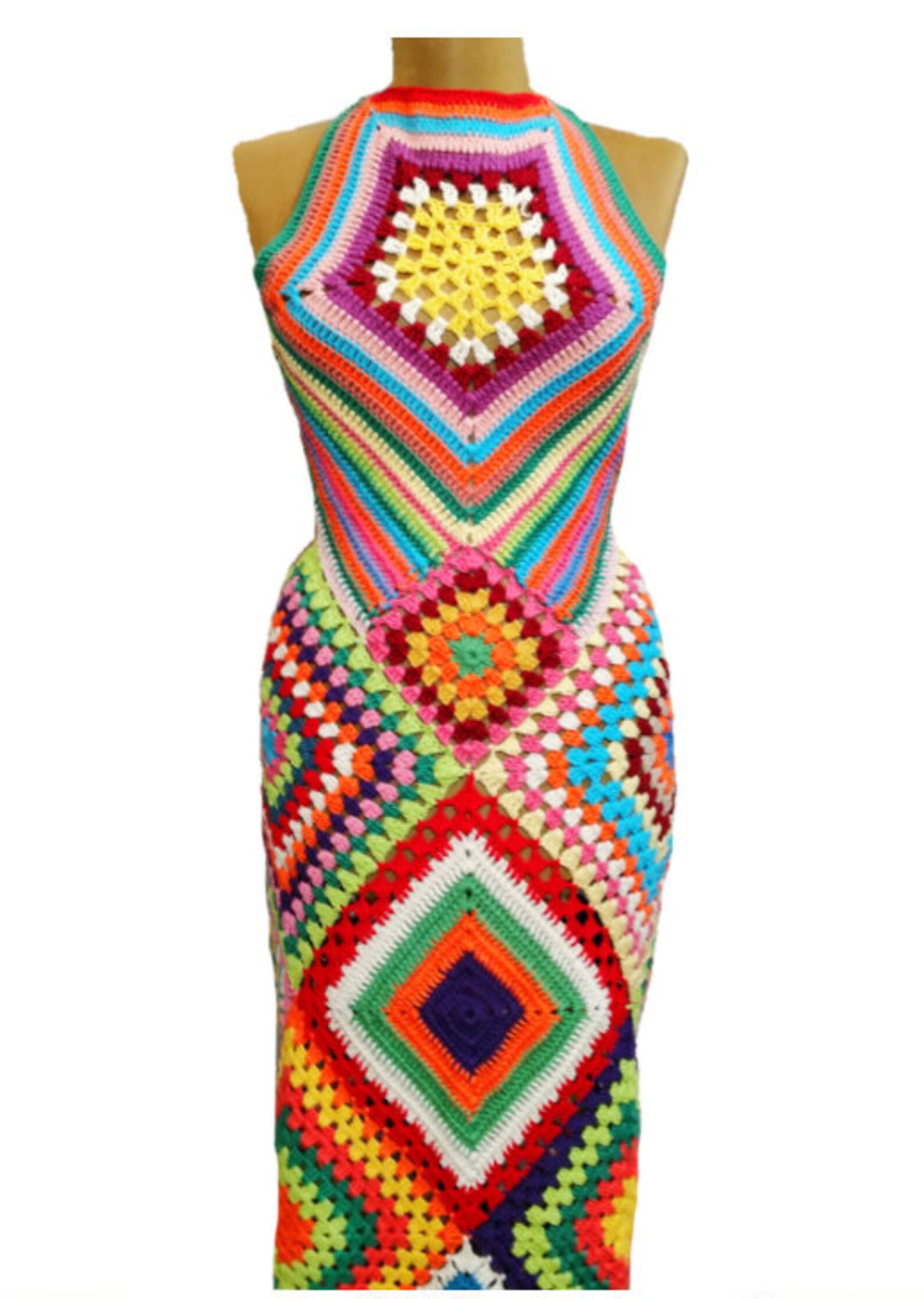 Sexy Strickkleid Boho Langes Kleid Boho HÃ¤kelkleid - Etsy.de