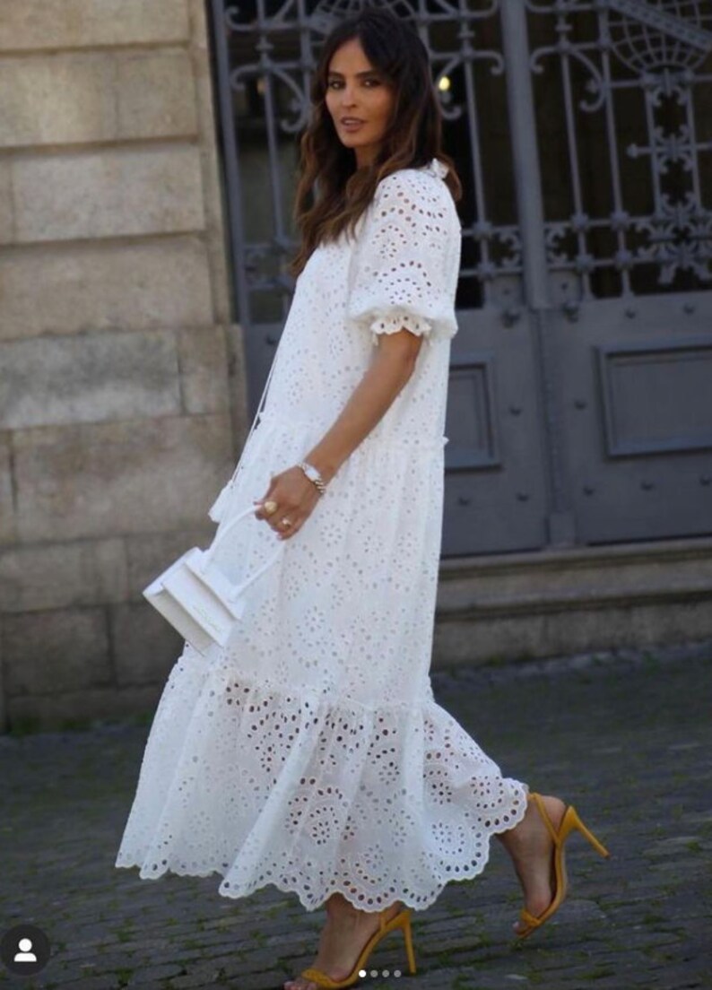 White Dress for Women White Oversize Dress White Evening Etsy